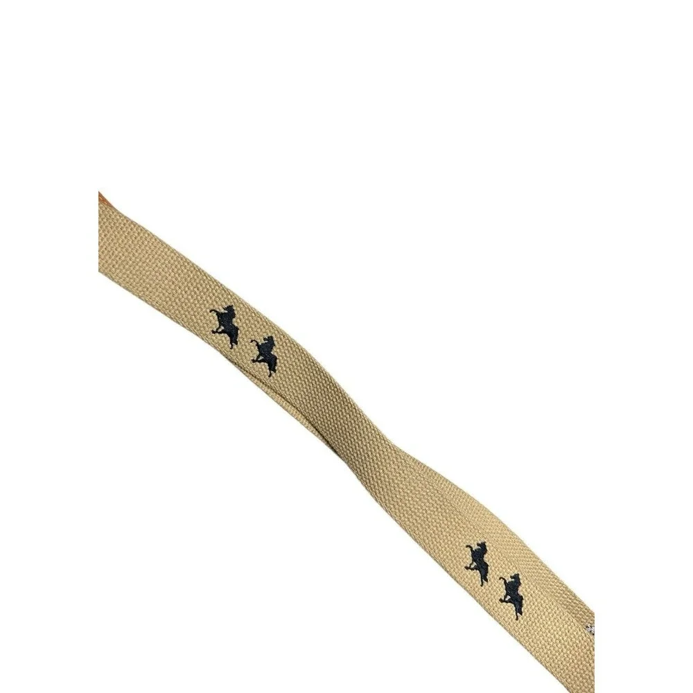 Zep-Pro Men’s Canvas Leather Tan‎ Navy Horse Belt Size 44 Western Cowboy Belt
